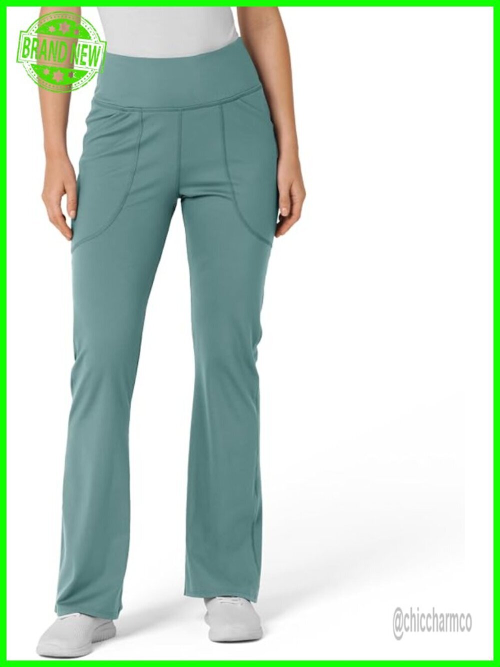 Women's Flare Yoga Scrub Pant with Pockets